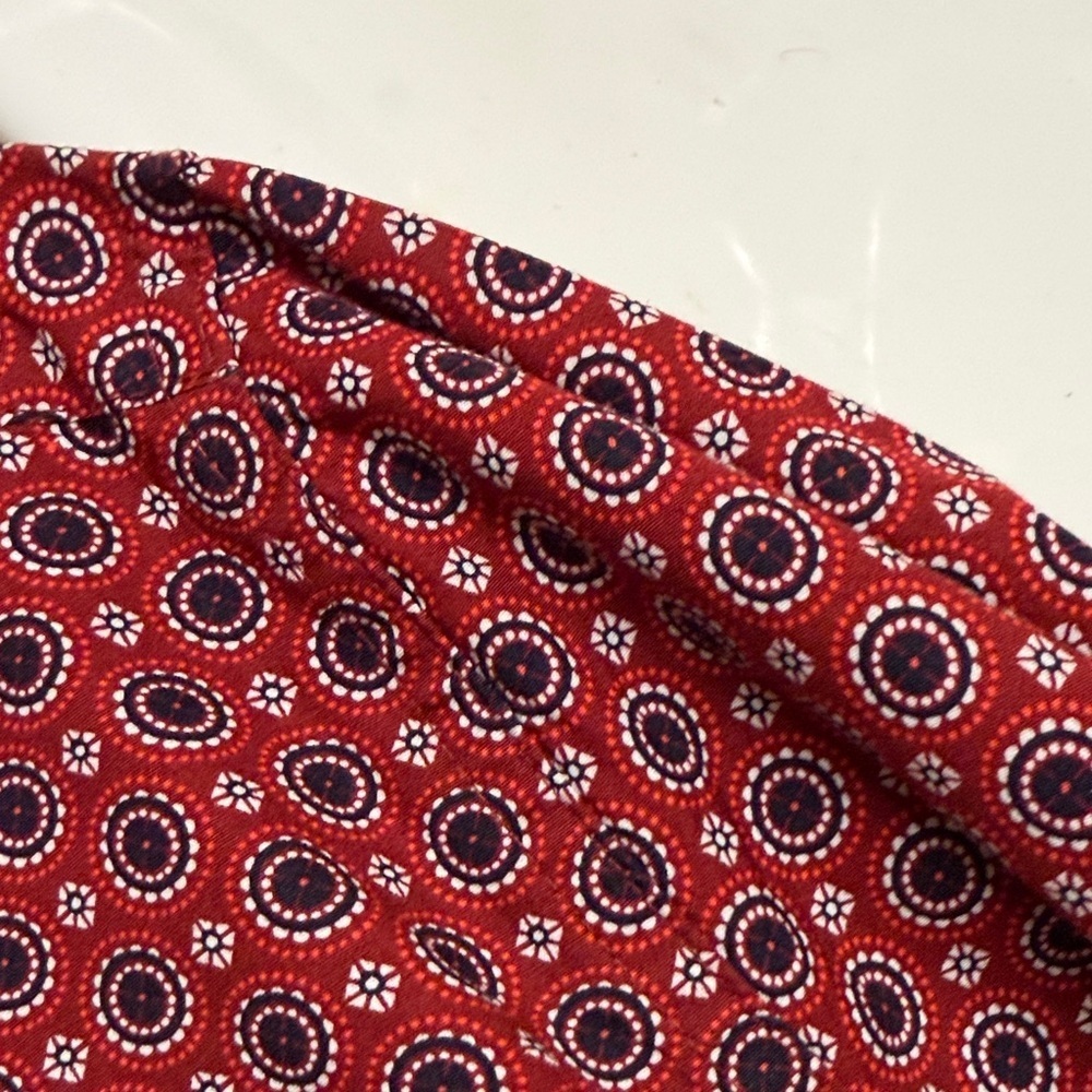 Cinch dark Red Geometric Button Down Shirt XS - Picture 4 of 6